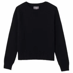 New Bompard Pull Col Rond Manches Marteau Cachemire | Noir