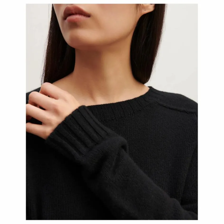 New Bompard Pull Col Rond Manches Marteau Cachemire | Noir