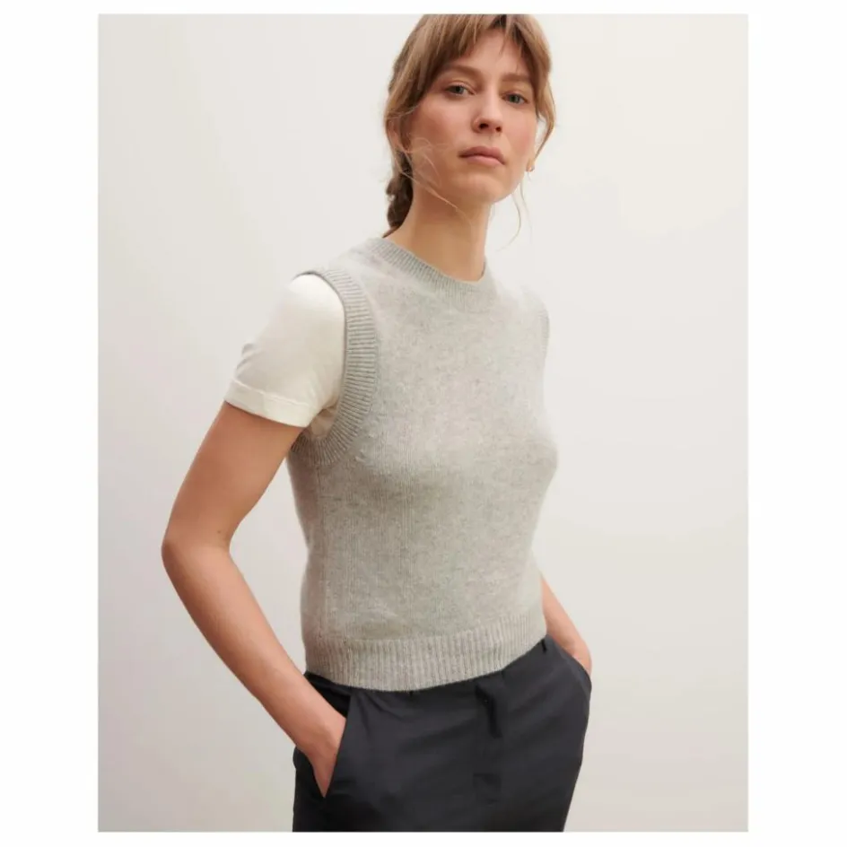 Femme Bompard Pulls, Gilets*Pull Col Rond Sans Manches Cachemire |