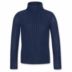 Online AO76 Pull Col Roulé Alora Logo | Bleu marine