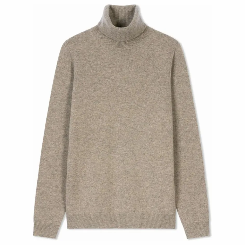 Discount Bompard Pull Col Roulé Classique Cachemire | Beige