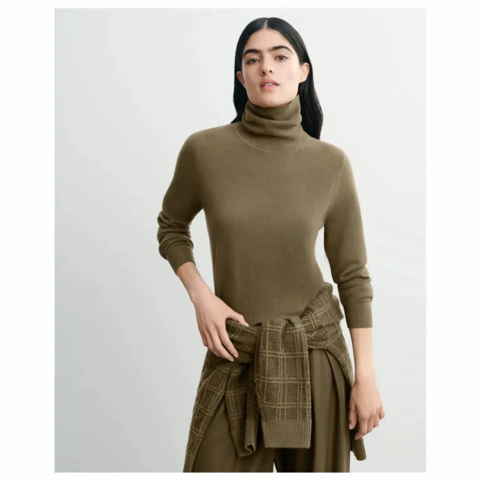 Discount Bompard Pull Col Roulé Classique Cachemire | Beige