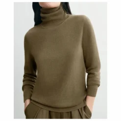 Discount Bompard Pull Col Roulé Classique Cachemire | Beige