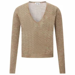 Alma Deia Pull Col V Lurex ||Femme Pulls, Gilets