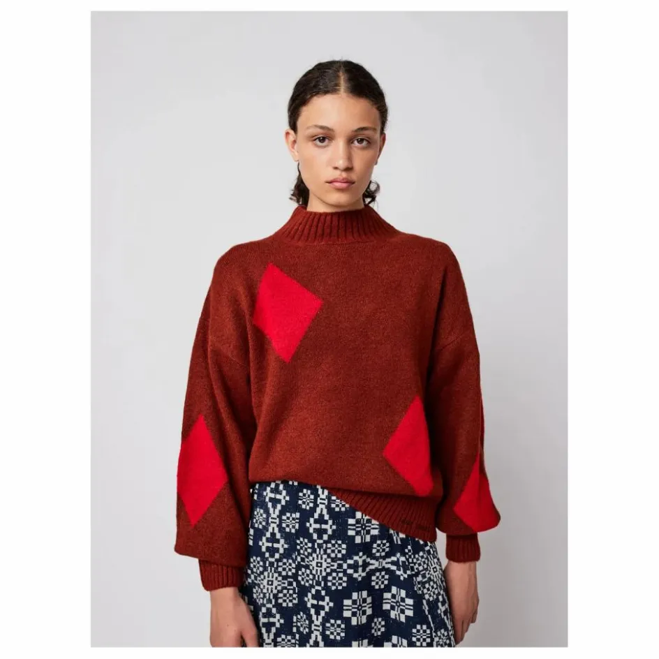 Bobo Choses Pull Diamond Card - Collection Femme | Marron