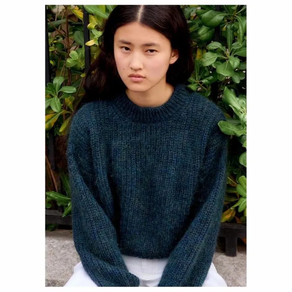 Hot Surprise Paris Pull Grace Super Kid Mohair | Bleu pétrole