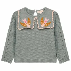 Sale Louise Misha Pull Grand Col Rilda | Bleu gris