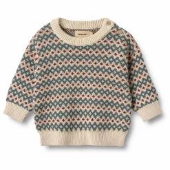 Wheat Pull Harlow Jacquard Coton Bio || Pulls, Gilets|Pulls, Gilets