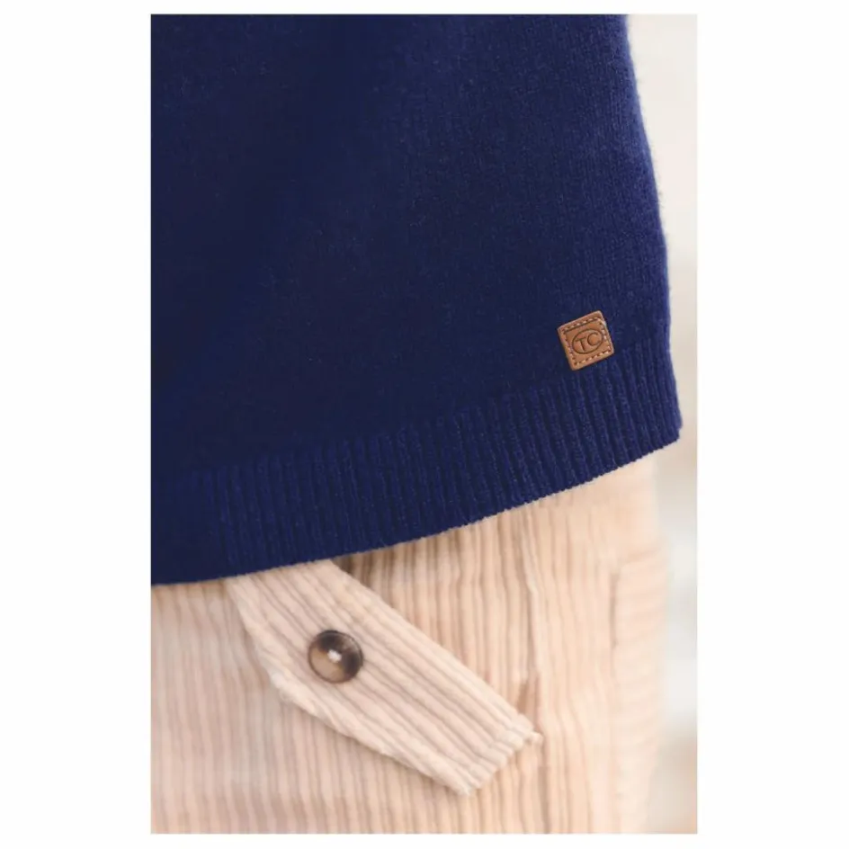 Hot Tartine et Chocolat Pull Jacquard Laine | Bleu marine