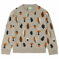 Outlet FUB Pull Jaquard Laine de Mérinos | Beige chiné