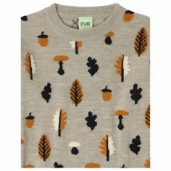 Outlet FUB Pull Jaquard Laine de Mérinos | Beige chiné