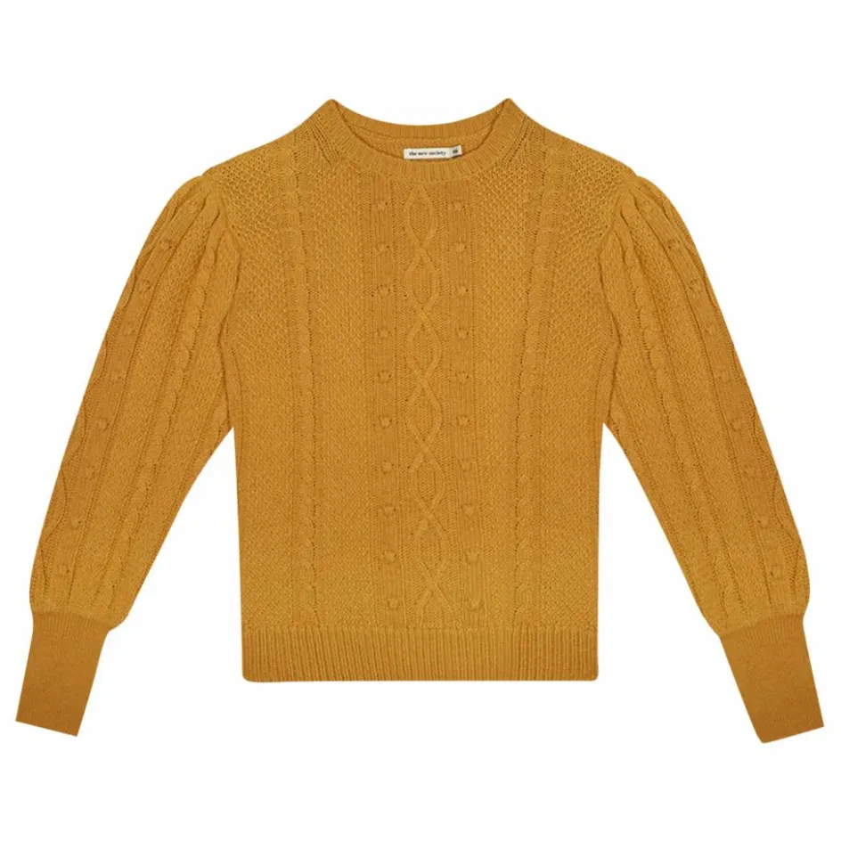 Best the new society Pull Lourdes | Jaune moutarde