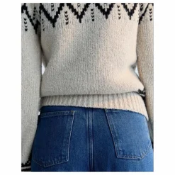 Sale the new society Pull Luna Laine Recyclée | Sable