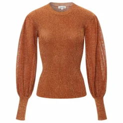 Alma Deia Pull Manches Bouffantes Lurex ||Femme Pulls, Gilets
