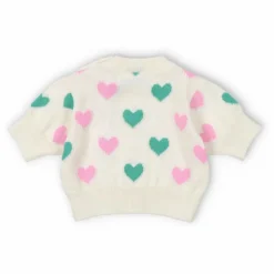 the new society Pull Manches Courtes Cœurs Oia Coton Bio ||Enfant Pulls, Gilets|Pulls, Gilets