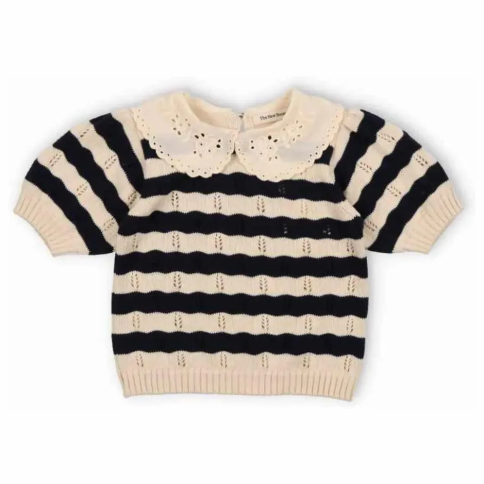 the new society Pull Manches Courtes Rayures Marina Coton Bio ||Enfant Pulls, Gilets|Pulls, Gilets