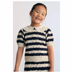 the new society Pull Manches Courtes Rayures Marina Coton Bio ||Enfant Pulls, Gilets|Pulls, Gilets
