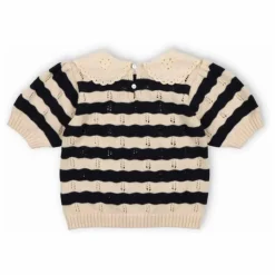 the new society Pull Manches Courtes Rayures Marina Coton Bio ||Enfant Pulls, Gilets|Pulls, Gilets
