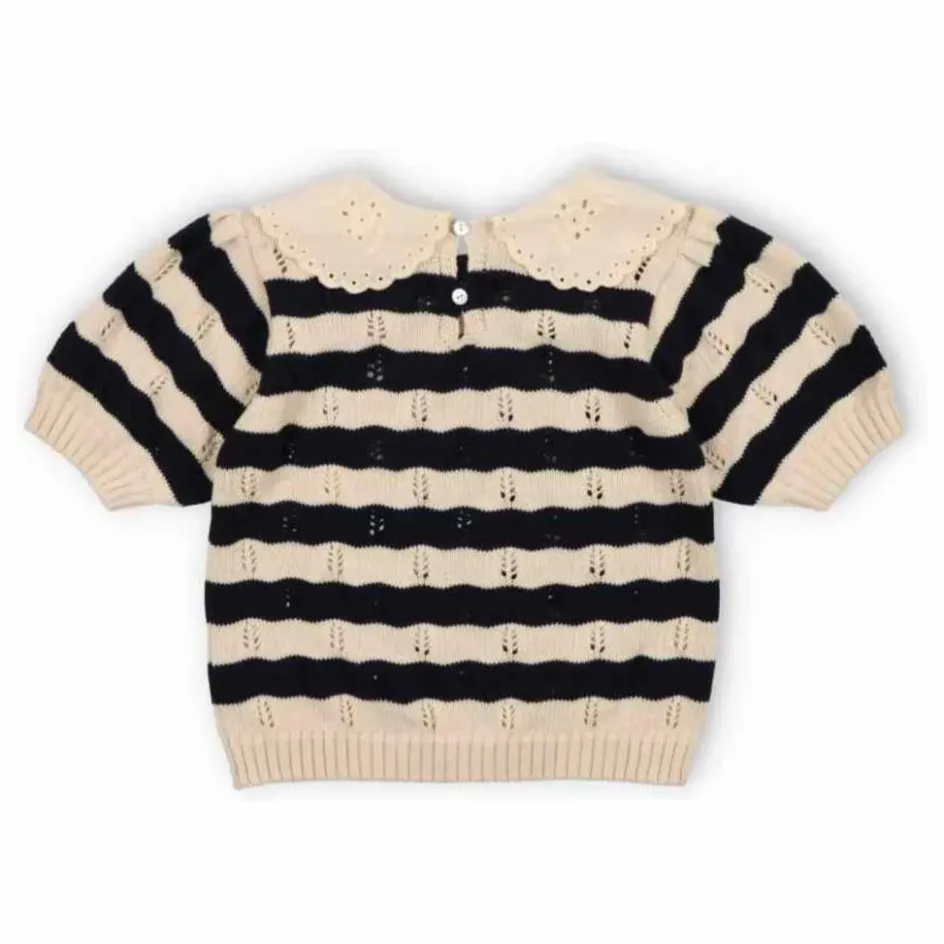 the new society Pull Manches Courtes Rayures Marina Coton Bio ||Enfant Pulls, Gilets|Pulls, Gilets