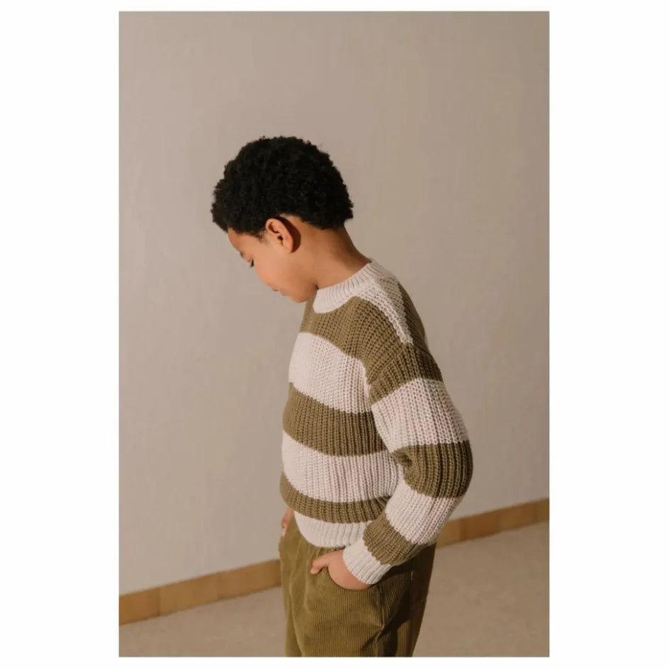 Hot Studio Bohème Pull Marcelo Rayé | Olive