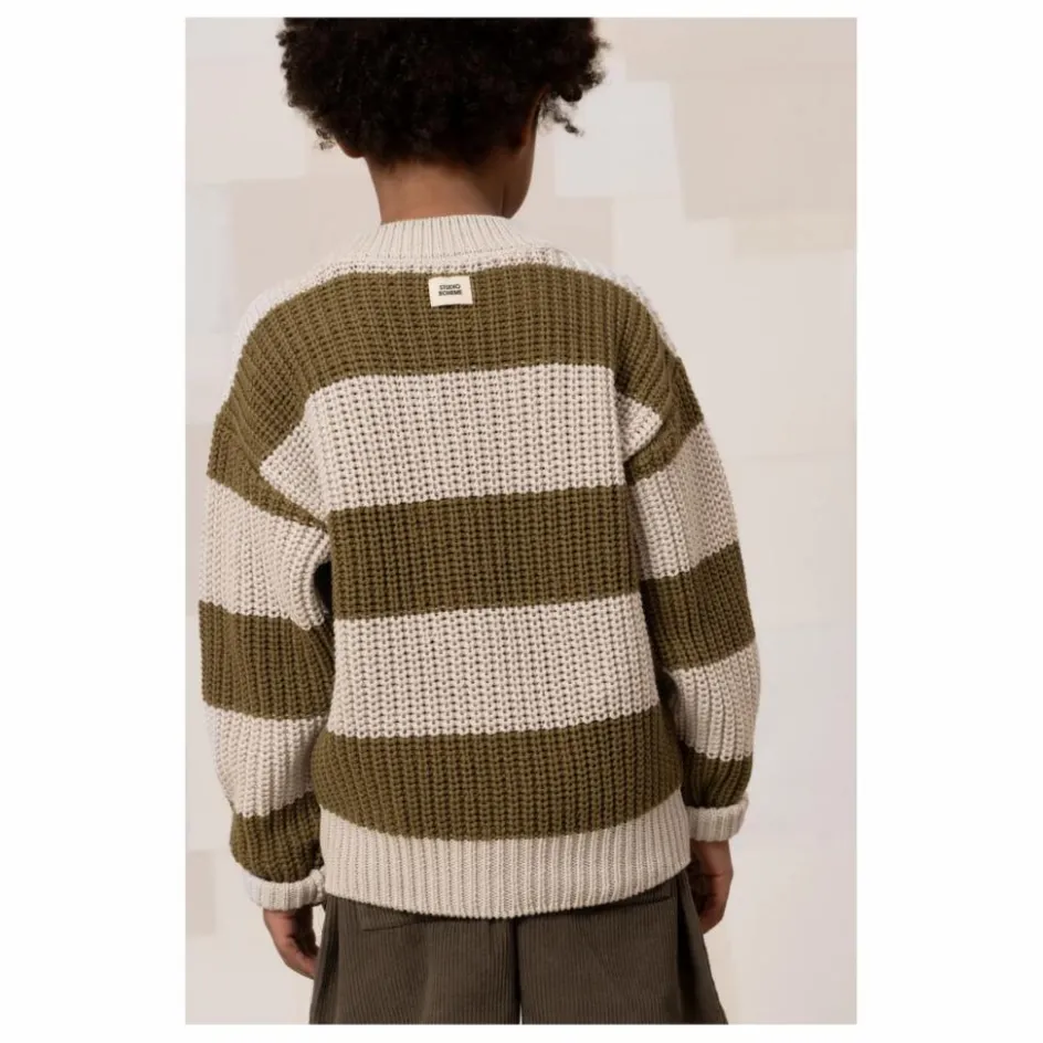 Hot Studio Bohème Pull Marcelo Rayé | Olive