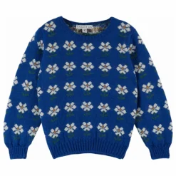 New Emile et Ida Pull Marguerite Laine | Bleu roi