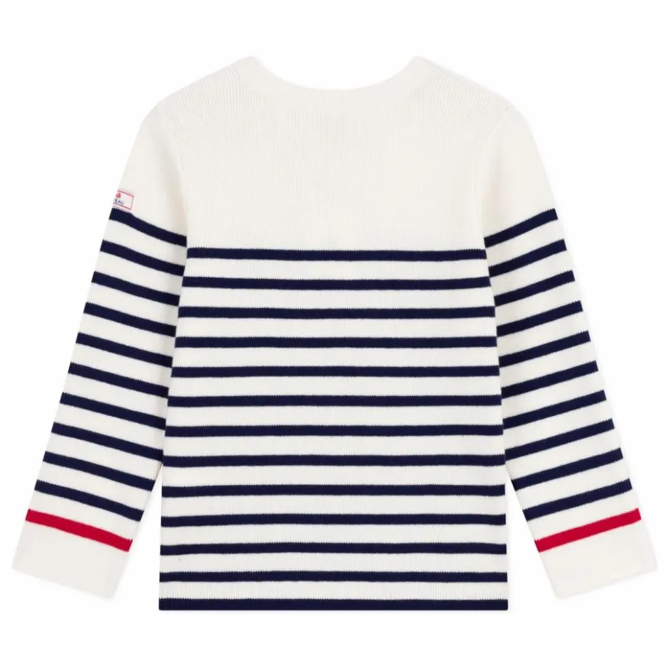 Petit Bateau Pull Marinière Contrastée Laine ||Enfant Pulls, Gilets