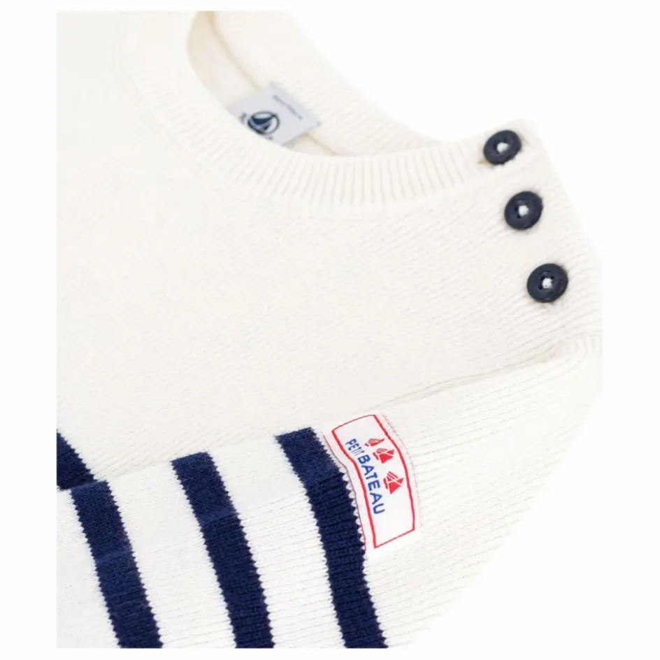 Petit Bateau Pull Marinière Contrastée Laine ||Enfant Pulls, Gilets
