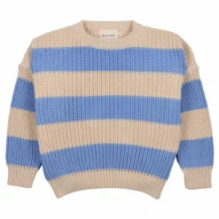 Clearance the new society Pull Myra Coton Bio | Bleu ciel
