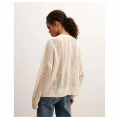 Bompard Pull Oversize Patchwork Pointelle Soie et Cachemire ||Femme Pulls, Gilets