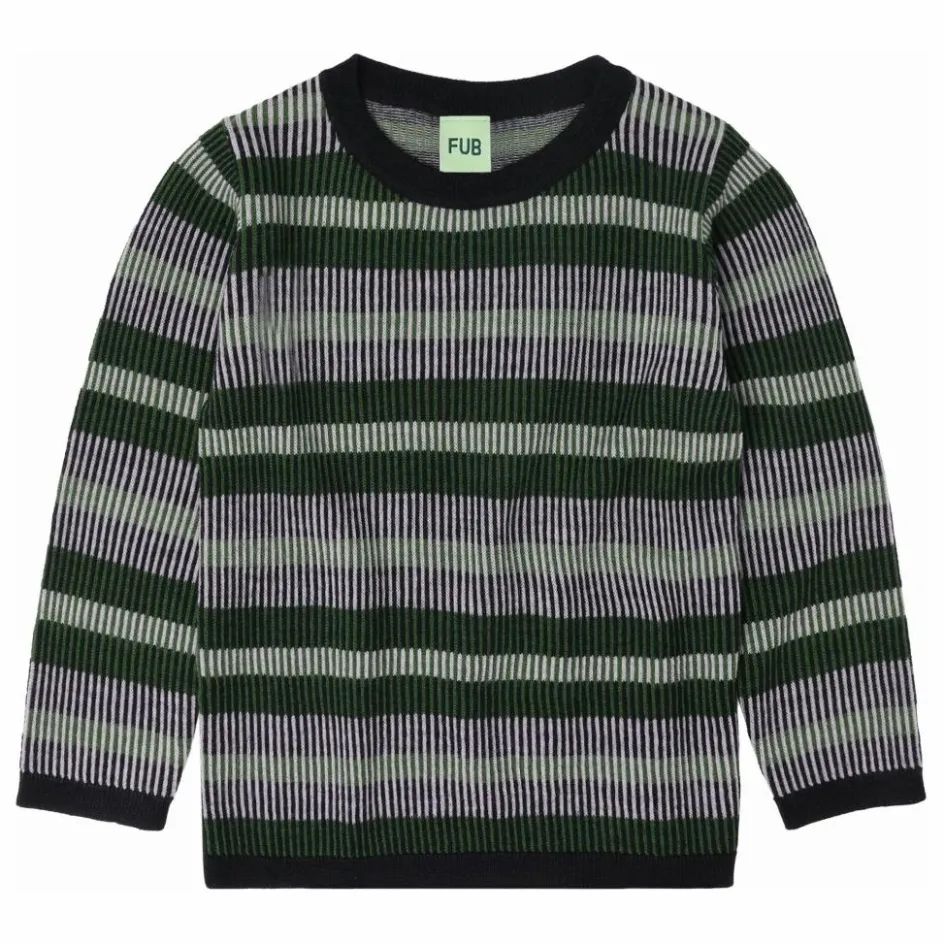 FUB Pull Rayé Maille Fine Laine de Mérinos ||Enfant Pulls, Gilets
