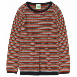 Discount FUB Pull Rayé Maille Fine Laine de Mérinos | Rouge
