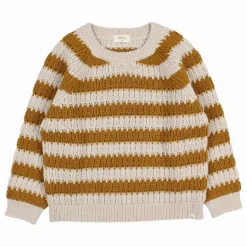 Clearance Búho Pull Rayures Laine Alpaga | Ocre