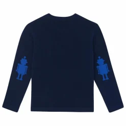 New Tartine et Chocolat Pull Robot Laine | Bleu marine