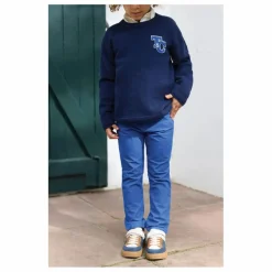 New Tartine et Chocolat Pull Robot Laine | Bleu marine