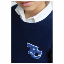 New Tartine et Chocolat Pull Robot Laine | Bleu marine