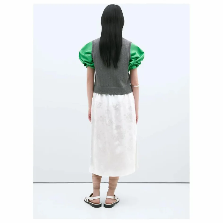 Femme Cordera Pulls, Gilets*Pull Sans Manches Col V Pointelle Laine Mérinos |