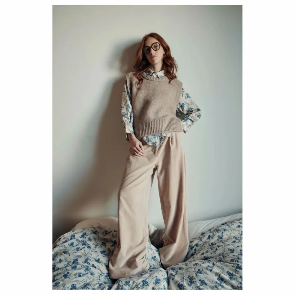 Emile et Ida Pull Sans Manches Columbia Laine Mérinos Extra Fine ||Femme Pulls, Gilets