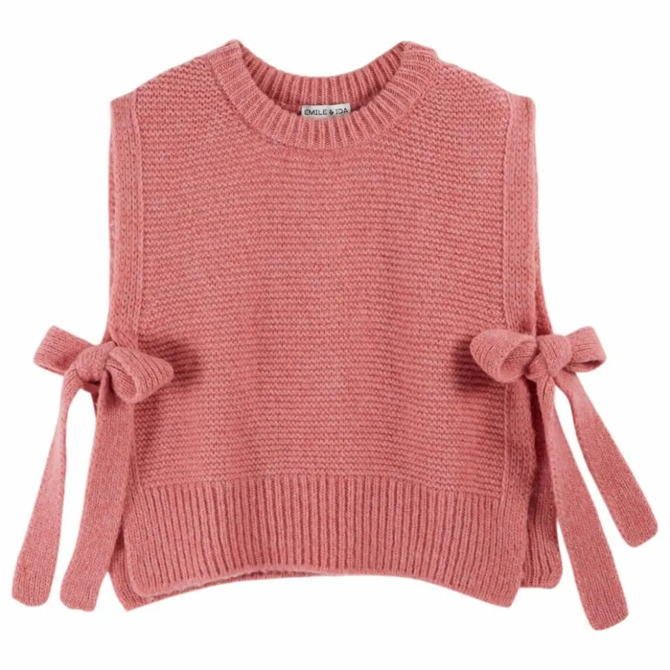 Best Emile et Ida Pull Sans Manches Columbia Laine Mérinos Extra Fine | Rose