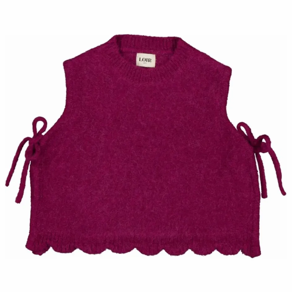 Loir Pull Sans Manches Juliette Laine Alpaga | Prune