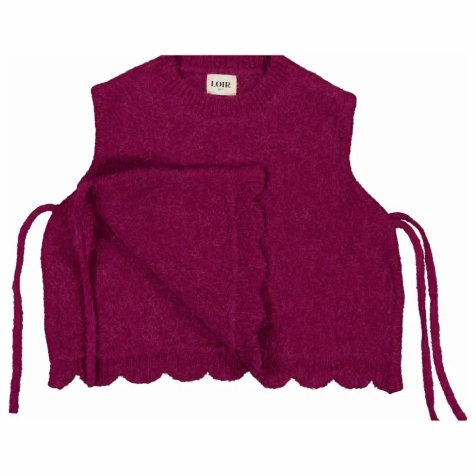 Loir Pull Sans Manches Juliette Laine Alpaga | Prune
