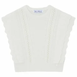 Clearance Tartine et Chocolat Pull Sans Manches Laine | Nacre