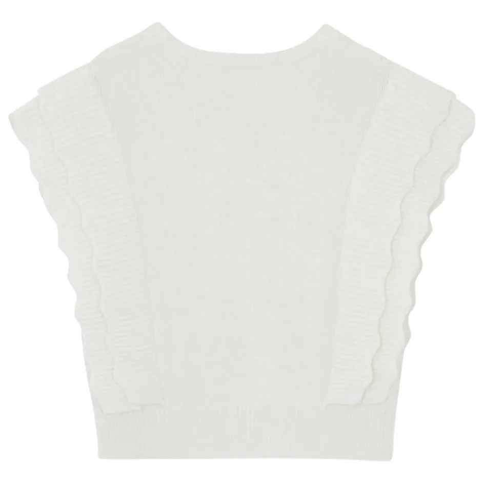 Clearance Tartine et Chocolat Pull Sans Manches Laine | Nacre