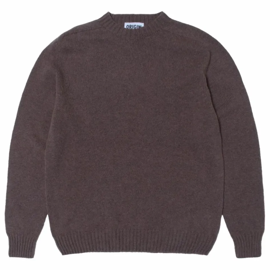 Sale Origin Knitwear Pull Seamless Laine | Marron