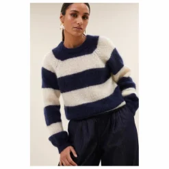 Femme By Bar Pulls, Gilets*Pull Sian Rayé Mohair |