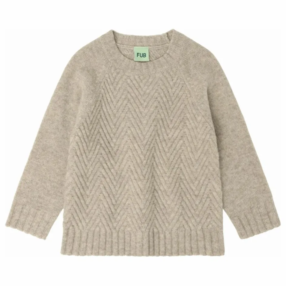Best FUB Pull Uni Laine d'Agneau | Beige chiné