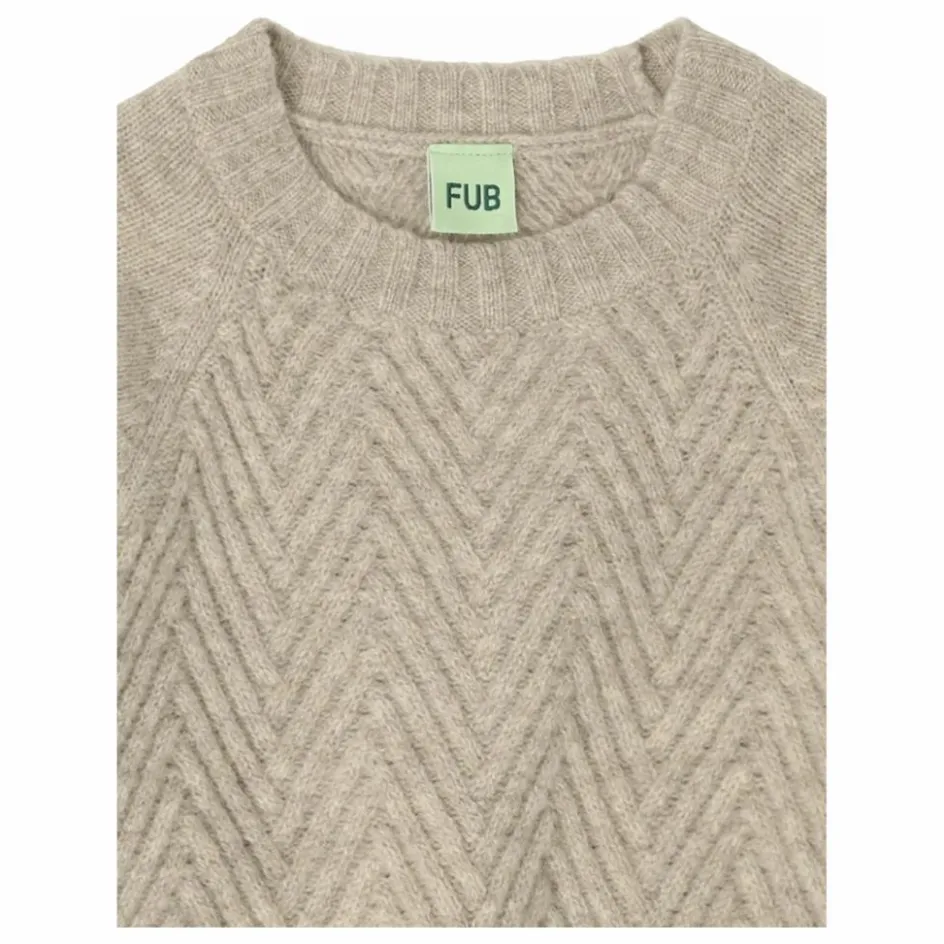 Best FUB Pull Uni Laine d'Agneau | Beige chiné