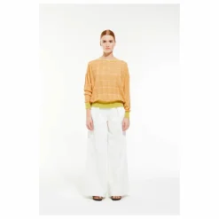 Outlet Mapoésie Pull Victoria Jaspe Mérinos et Lin | Camel