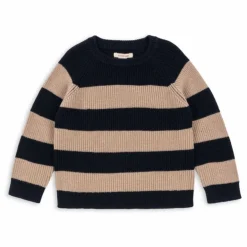 Discount Konges Sløjd Pull Vitum Rayé Laine Mérinos | Bleu foncé