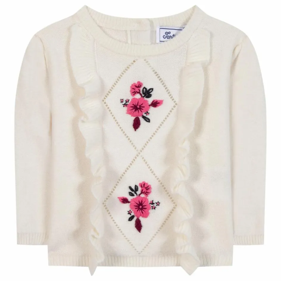 Hot Tartine et Chocolat Pull Vollants Laine | Nacre